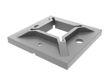 Edelstahl Geländerpfosten Eckpfosten 90 Grad 40x40 Bauhöhe 1000mm Vierkantrohr mit Glashalter Vierkant Eckpfosten